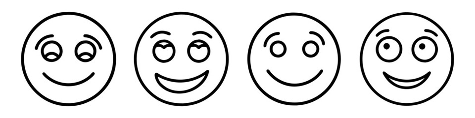 smiling eyes emoji icon, smiling eyes emoji line art - simple line art of smiling eyes emoji, perfect for smiling eyes emoji logos and icons