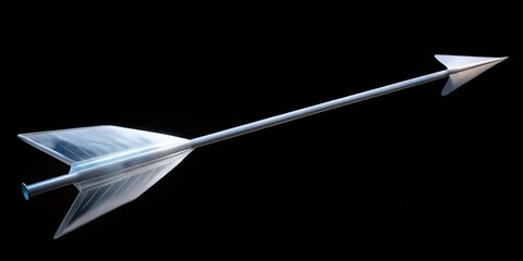 Dynamic 4K aerial animation: a white arrow's flight path loops seamlessly, creating captivating motion graphics.