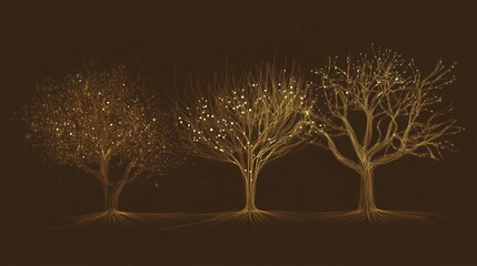 Golden Tree of Life: A Digital Artistic Masterpiece of Nature