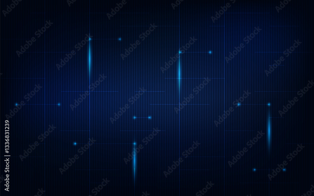 Poster blue tech background grid technology lines neon line digital network