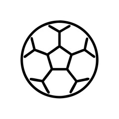 Obraz premium Soccer ball icon in minimalistic style