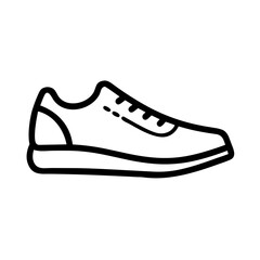 Stylish running shoe illustration in minimalist design