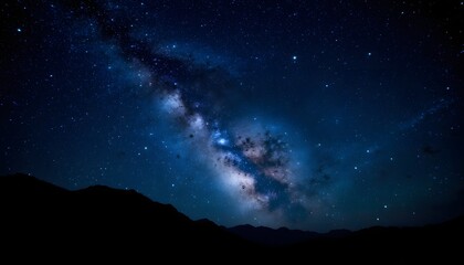Fototapeta premium A mesmerizing view of the Milky Way galaxy, with thousands of stars twinkling in the dark night sky