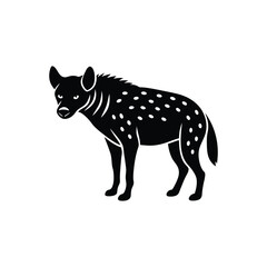  Hyena silhouette vector illustration 