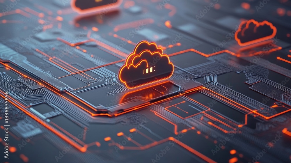 Poster iot network security visualization with encrypted cloud connections.