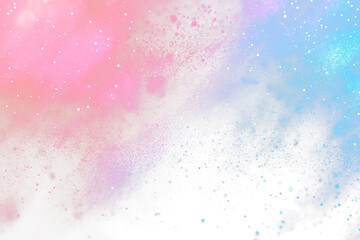 Abstract cosmic nebula with red and blue colors.