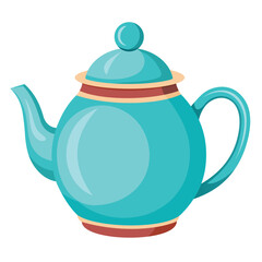 Classic Ceramic Teapot Isolated on White