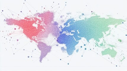 Obraz premium Network intelligence and big data visualization with smart graphs and interconnected digital points.