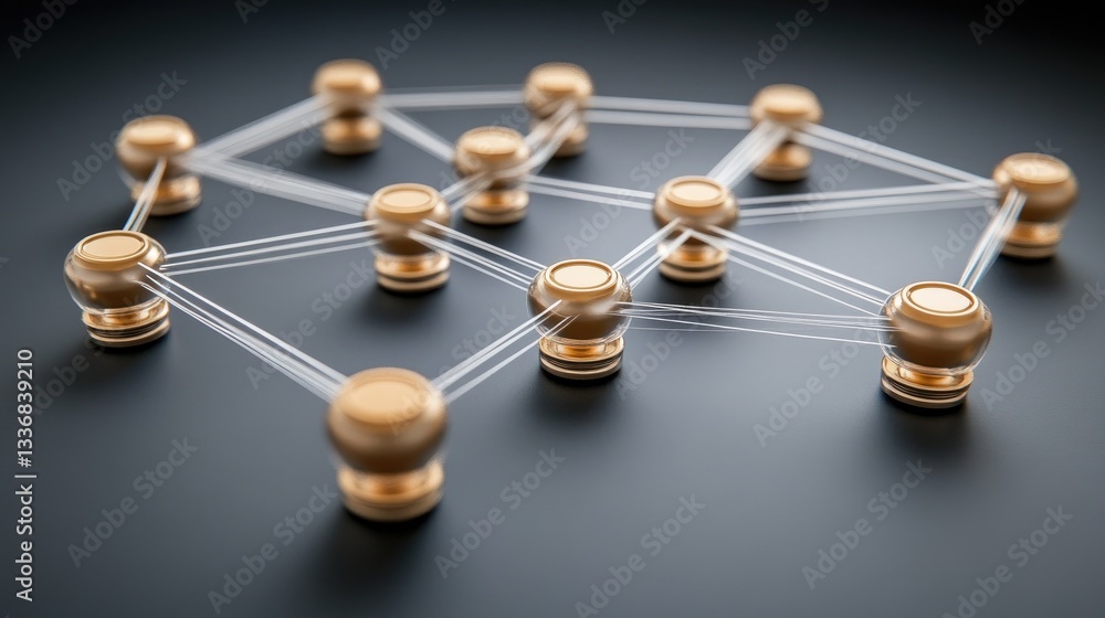 Poster quantum computing and next-gen networking visualization with futuristic design.