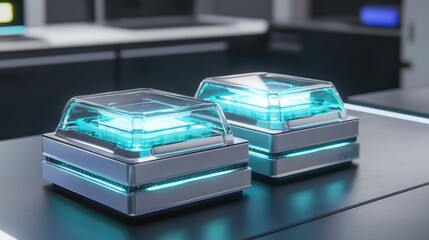 Quantum computing and next-gen networking visualization with futuristic design.