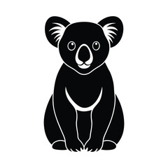 Koala silhouette vector illustration 