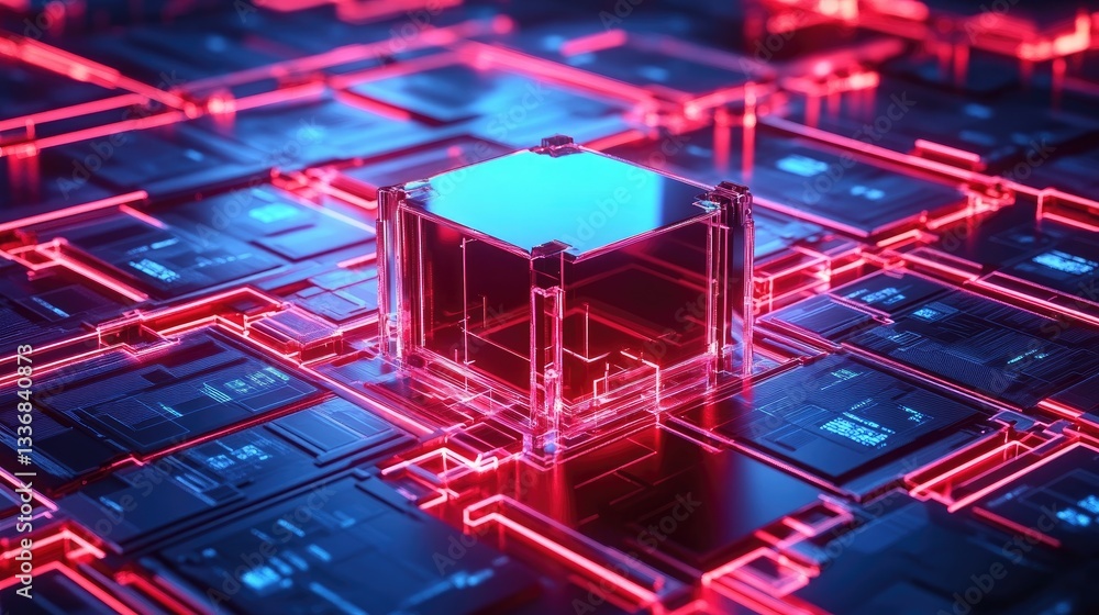 Poster secure vpn tunnel visualization ensuring encrypted remote connections.