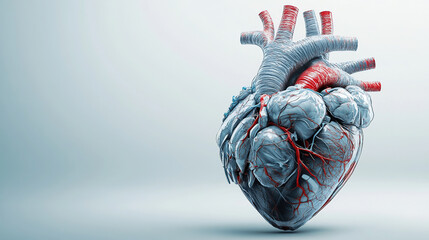 human heart with vascular