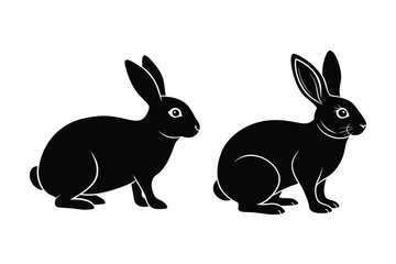 Rabbit  silhouette vector illustration 