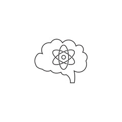 Single outline icons related to quantum computing and artificial intelligence. Linear icon collection. Editable strokes. Vector illustration