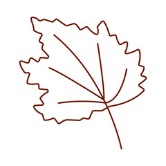 Autumn Leaves Outline Illustration