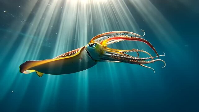 underwater scene with a fish