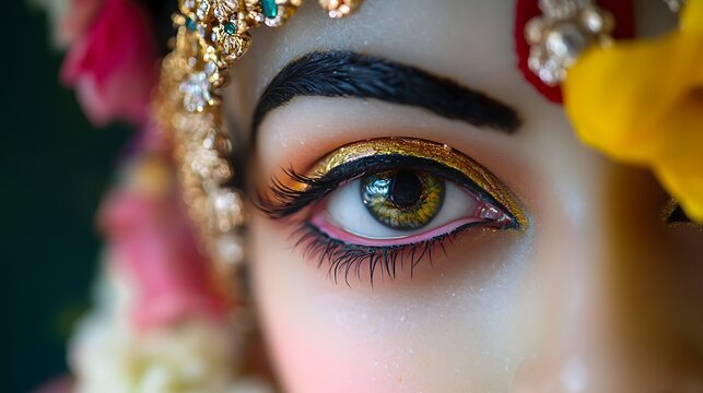 Beautiful Eyes of Goddess Radha Rani