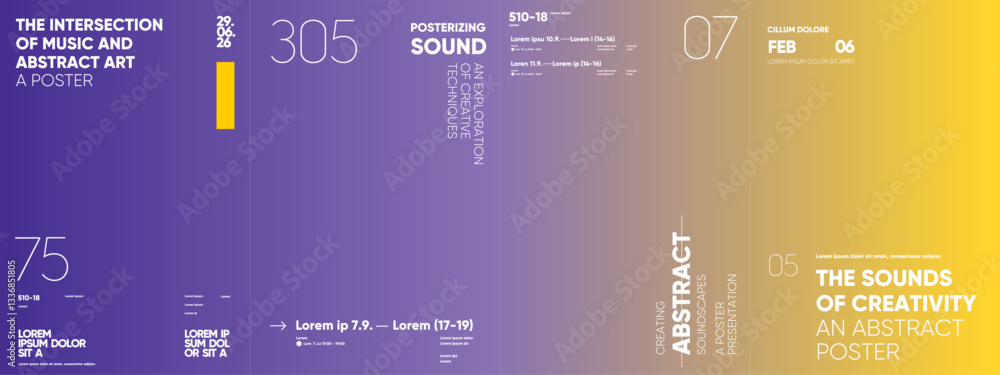 Poster minimalist poster template with creative typography and structured design. a clean layout with geome