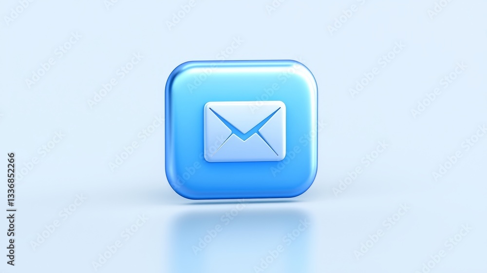 Poster blue square icon with white arrow, a simple and modern element for web mobile design