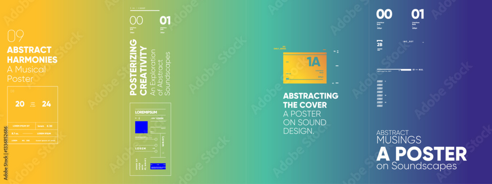 Poster dynamic poster template with structured typography and abstract composition. the vibrant layout blen