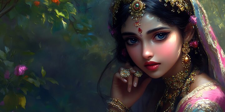 Portrait of Goddess Shri Radha Rani