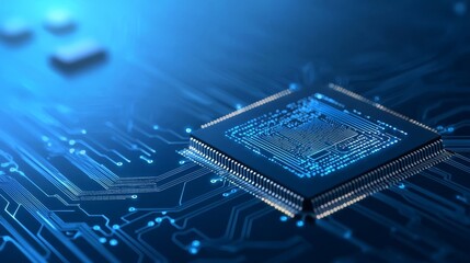Closeup of a complex circuit board, detailed view of electronic components and wiring