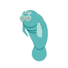 Manatee in Mid Century Modern design