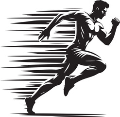 The Athlete's silhouette design vector.