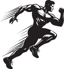 Obraz premium The Athlete's silhouette design vector 