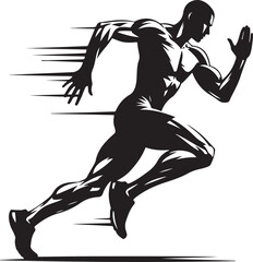 The Athlete's silhouette design vector.