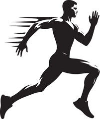 The Athlete's silhouette design vector.