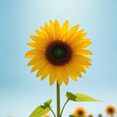 Obraz premium Yellow Sunflower Against Blue Sky