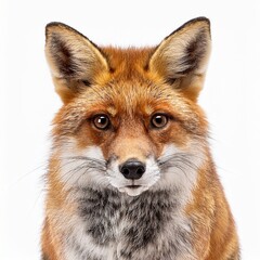 Fototapeta premium Red fox isolated white background