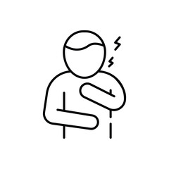 Chest Pain Vector icon