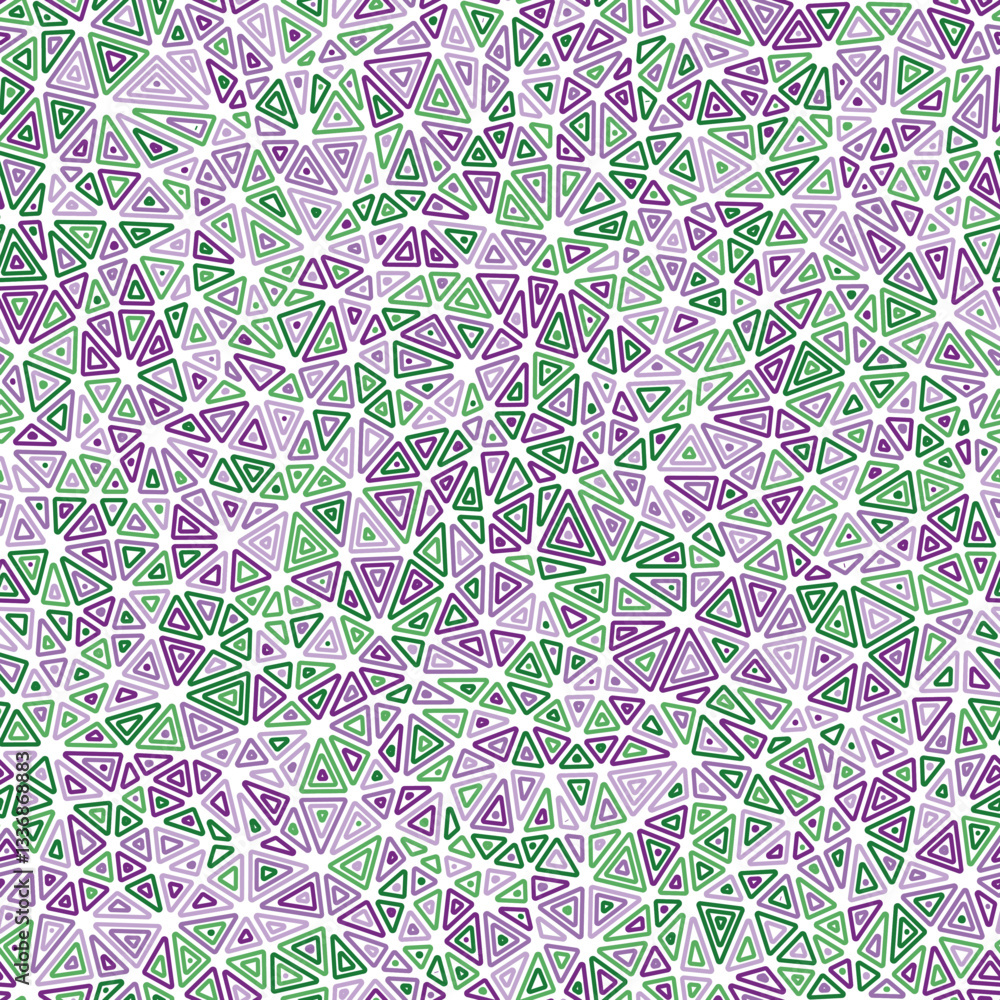 Poster abstract vector background with small shape size, featuring multiple repeated inner triangles in a m