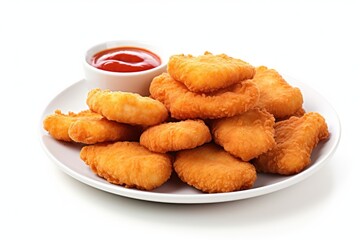 Nugget food ketchup nuggets.