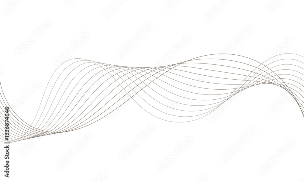 Poster abstract wave line vector technology design banner with flowing color wave line background. design f