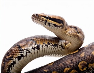 Obraz premium Anaconda isolated white background