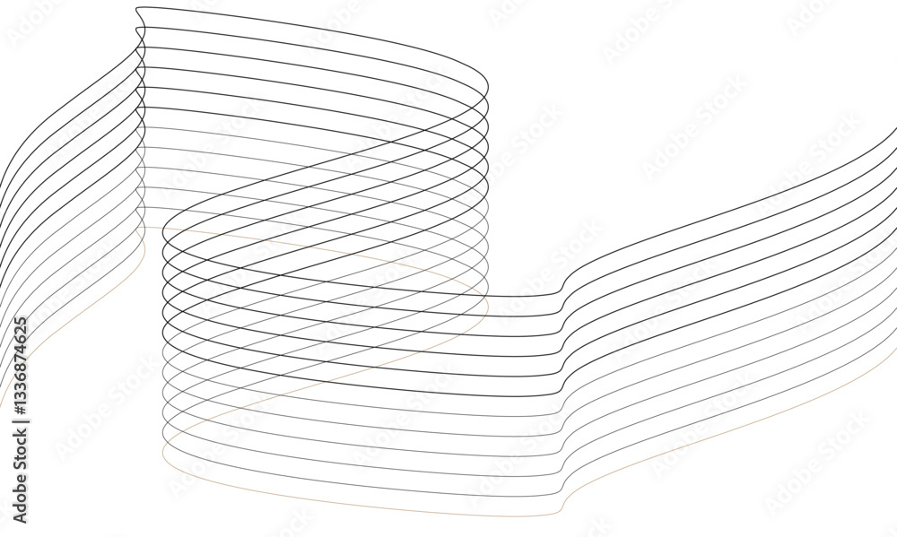 Poster abstract wave line vector technology design banner with flowing color wave line background. design f