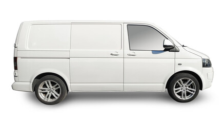 Van delivery car side view