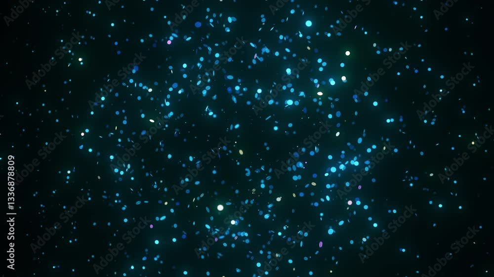 Poster glowing particles dynamically align to form a futuristic map of colombia. the animation features rot