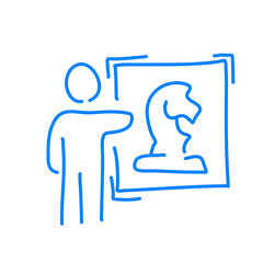 Chess Related Vector Line Icons
