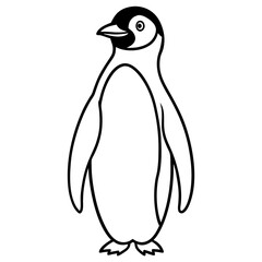 Abstract Penguin Line Drawing