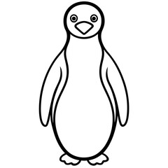 Abstract Penguin Line Drawing
