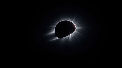 Total solar eclipse, dark sky, sun obscured, celestial event