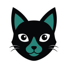 cat head vector illustration design