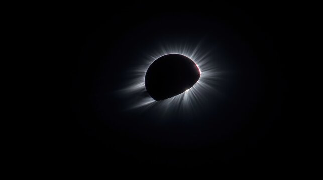 Total solar eclipse, dark sky, sun obscured, celestial event