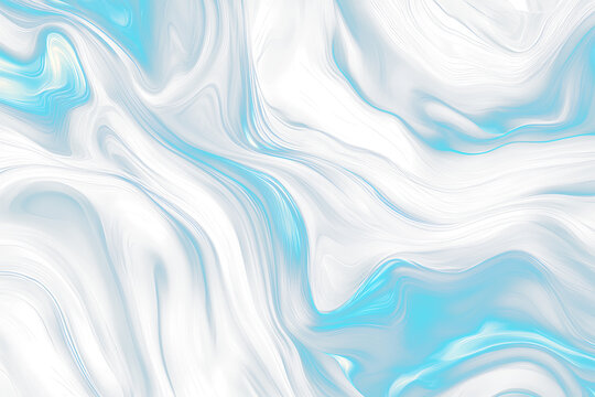 Abstract blue and black liquid swirls.