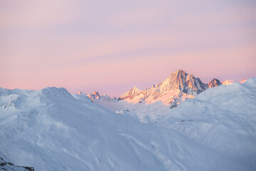 Finsteraarhorn Sunrise Swiss Alps